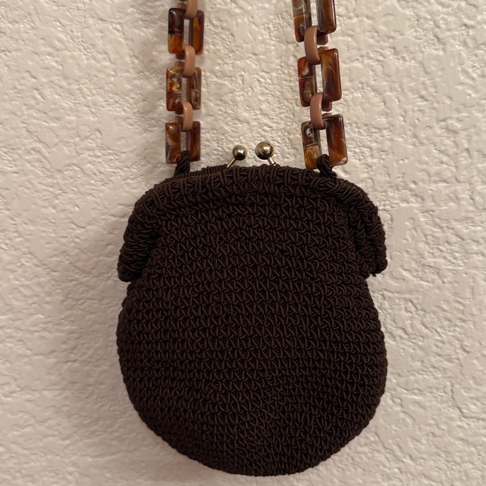 Saks Fifth Avenue, Italy, small crochet Kiss Lock